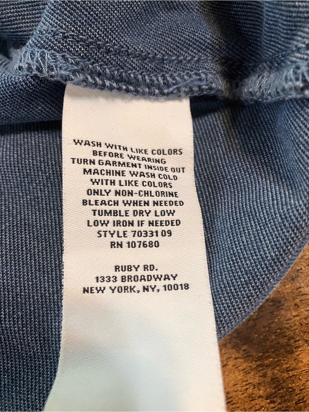 Distressed Ruby Rd. Blue Denim Button-Front Jacket - Picture 4 of 9
